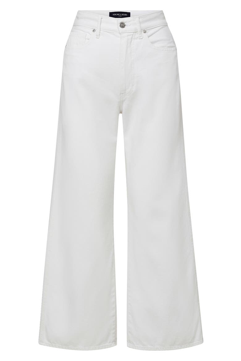 Taylor High Waist Ankle Wide Leg Jeans, Alternate, color, WHITE