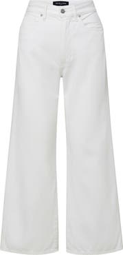 Veronica Beard Taylor High Waist Ankle Wide Leg Jeans