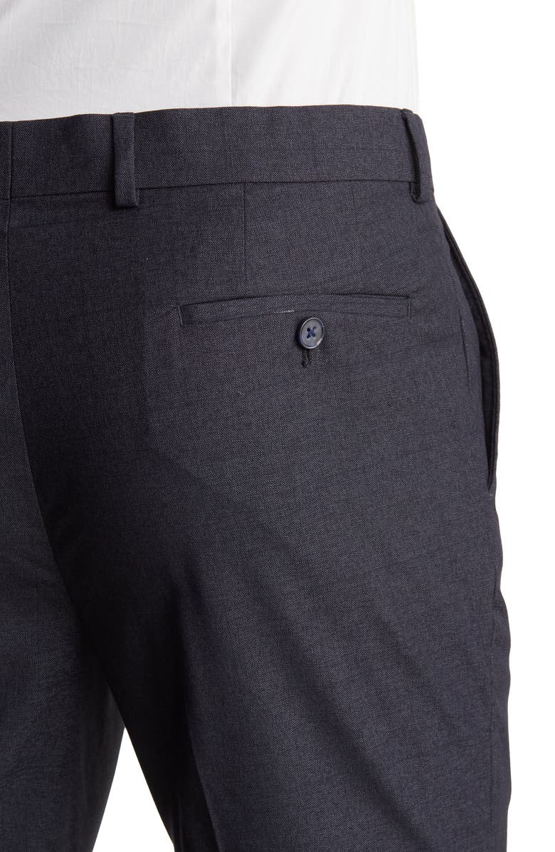 SAVILE ROW CO Charcoal Windowpane Skinny Fit Suit, Alternate, color, Grey