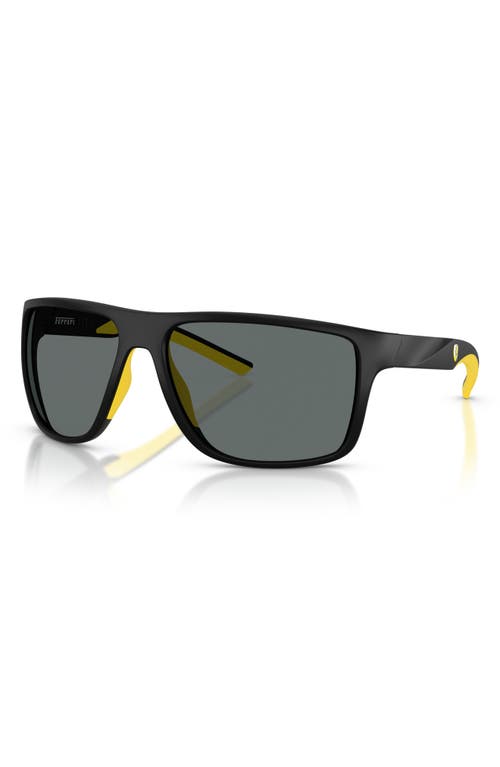 Scuderia Ferrari 63mm Polarized Pillow Sunglasses In Black