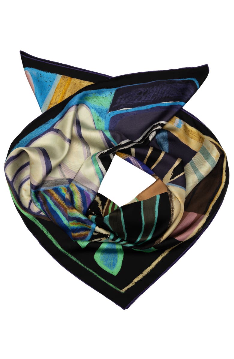 Elizabetta Nicola - Silk Foulard, Alternate, color, Blue And Plum
