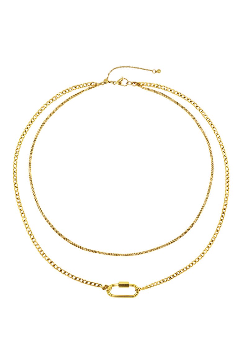 Gender Inclusive Layered Adjustable Necklace, Main, color, GOLD