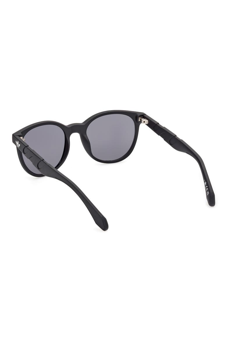 Round Sunglasses, Alternate, color, MATTE BLACK/ SMOKE