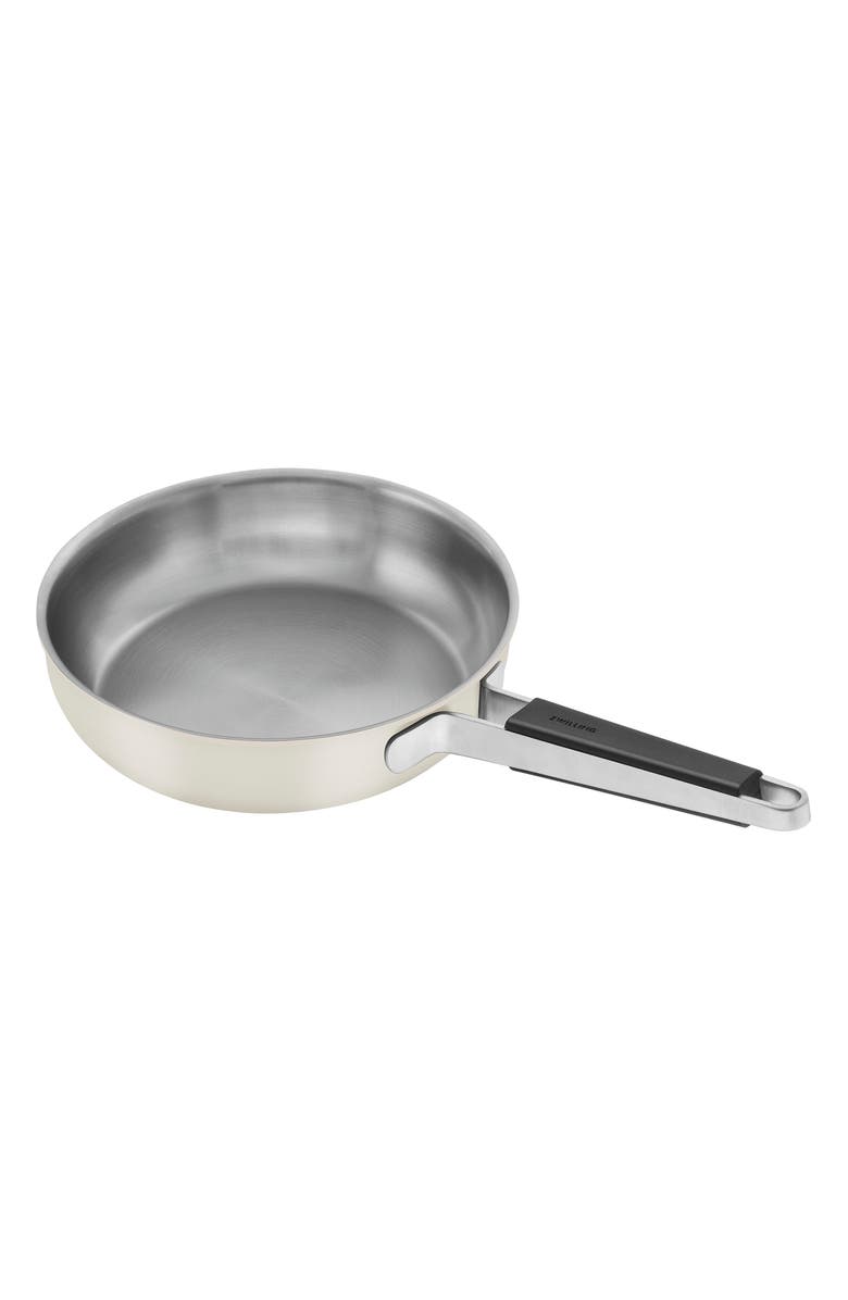 ZWILLING Pure 9.5-Inch Stainless Steel Ivory Sauté Pan, Main, color, Ivory White