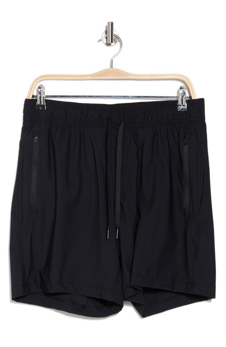 90 DEGREE BY REFLEX Waffle Warp Knit End Shorts, Alternate, color,