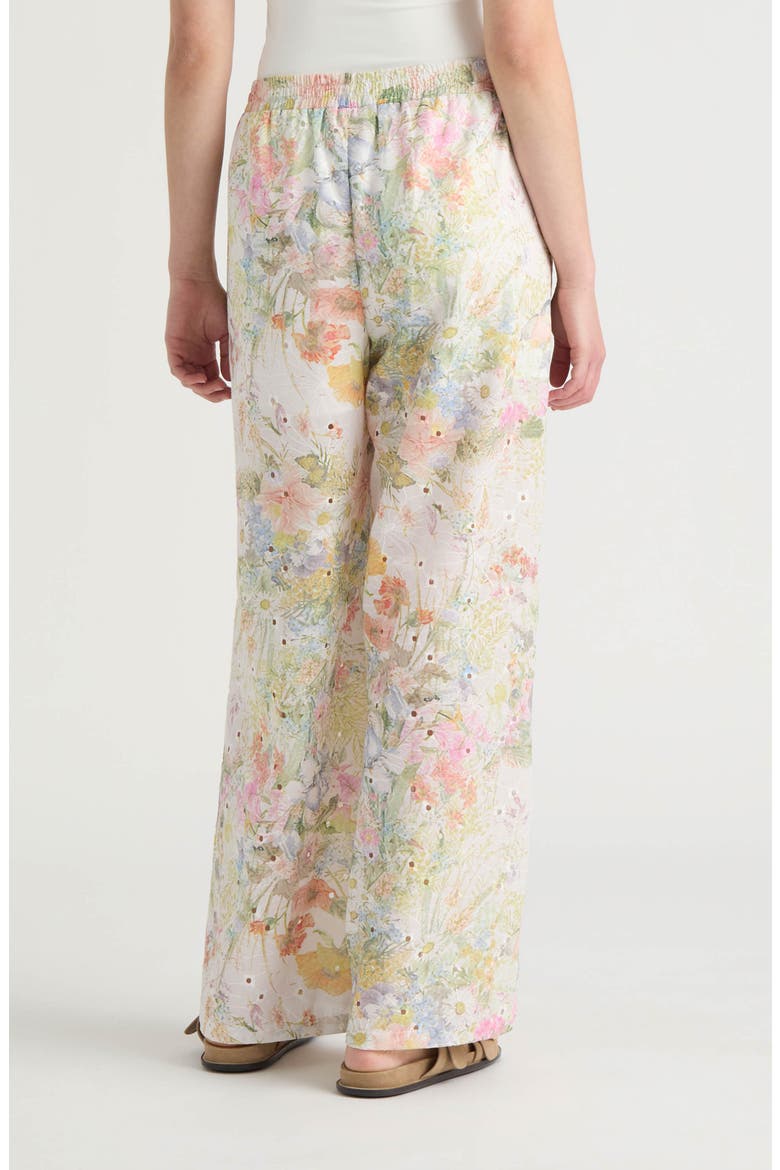 Embroidered Wide Leg Pants, Alternate, color, MULTI FLORAL