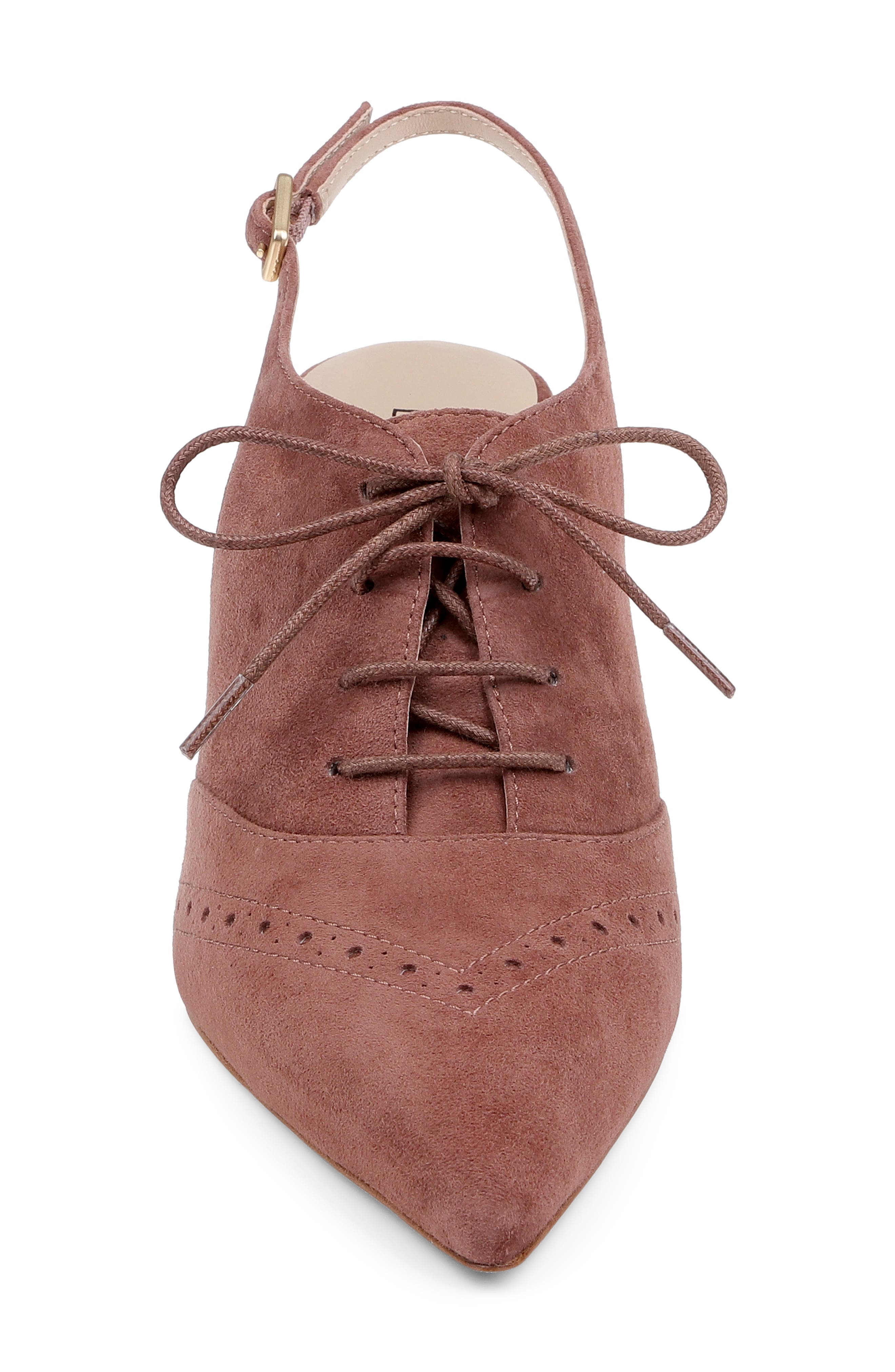 Shreya Pointed Toe Slingback Pump, Alternate, color, HAZEL SUEDE