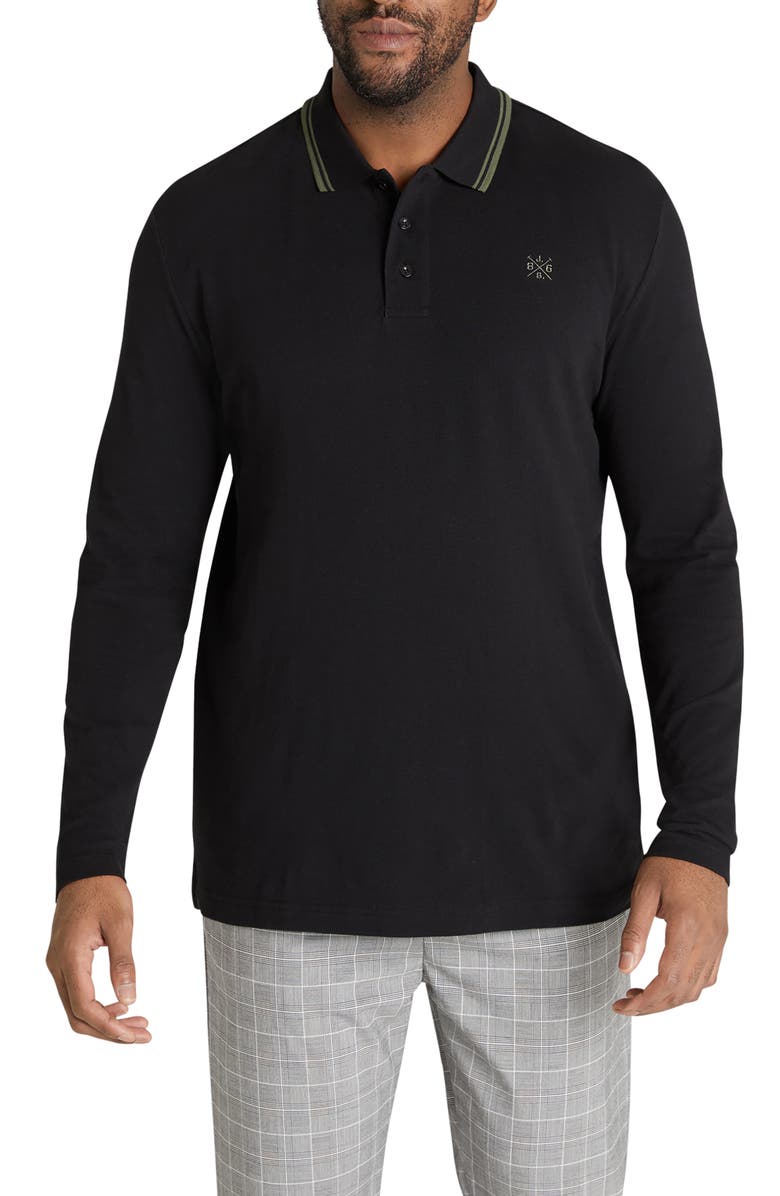 Johnny Bigg Long Sleeve Piqué Cotton Polo Shirt, Main, color,