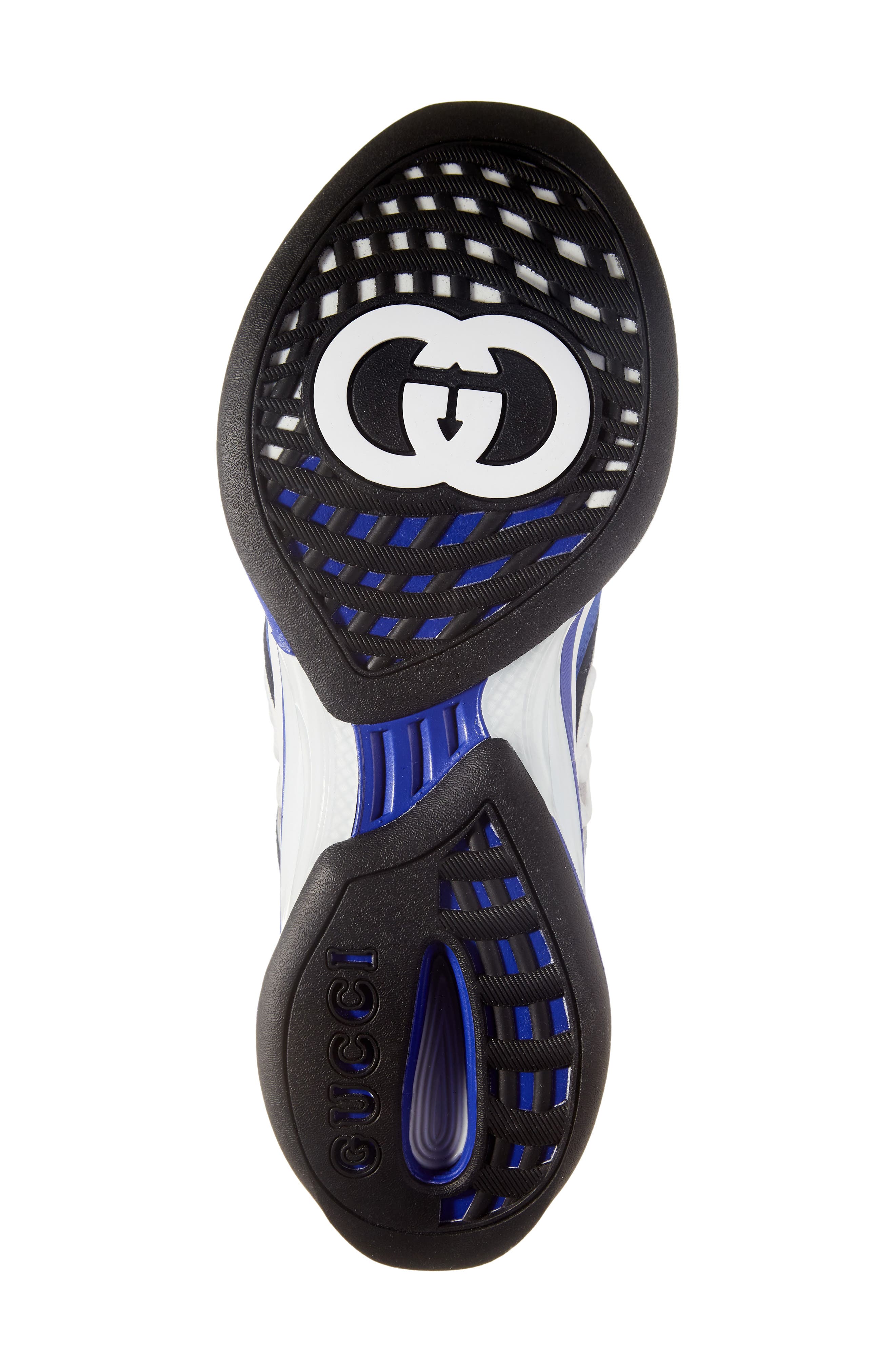 Gucci Run Mixed Media Sneaker, Alternate, color, Multi Blue