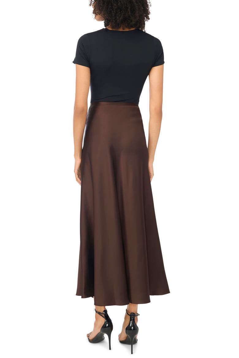 Bias Cut Maxi Skirt, Alternate, color, CHOCOLATE