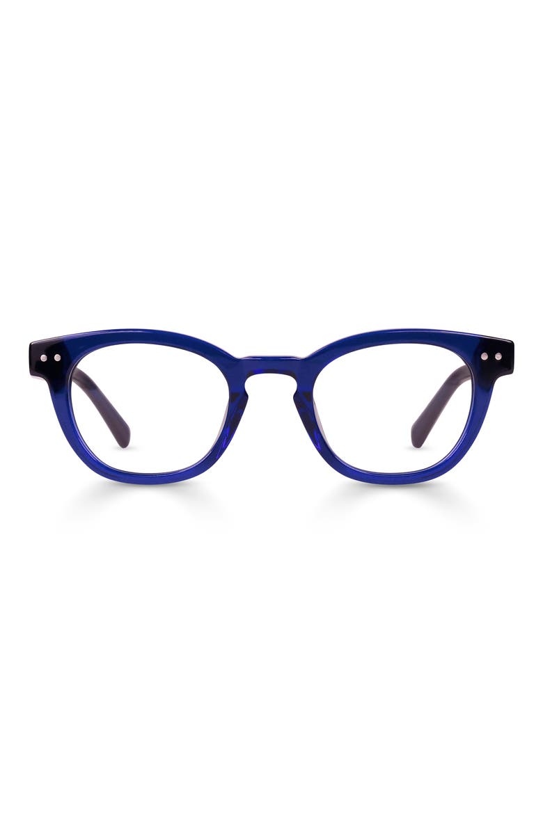 Waylaid 45mm Round Reading Glasses, Main, color, MIDNIGHT BLUE CRYSTAL
