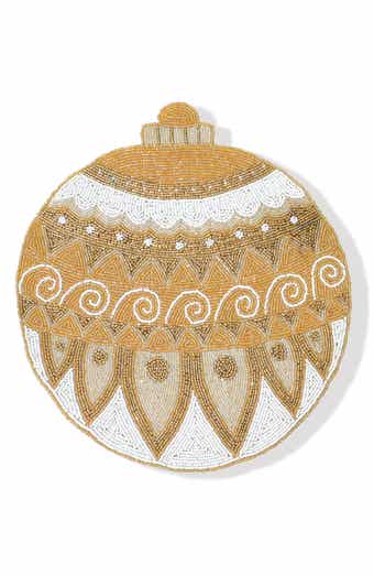 Tiramisu Golden Ornament Beaded Placemat