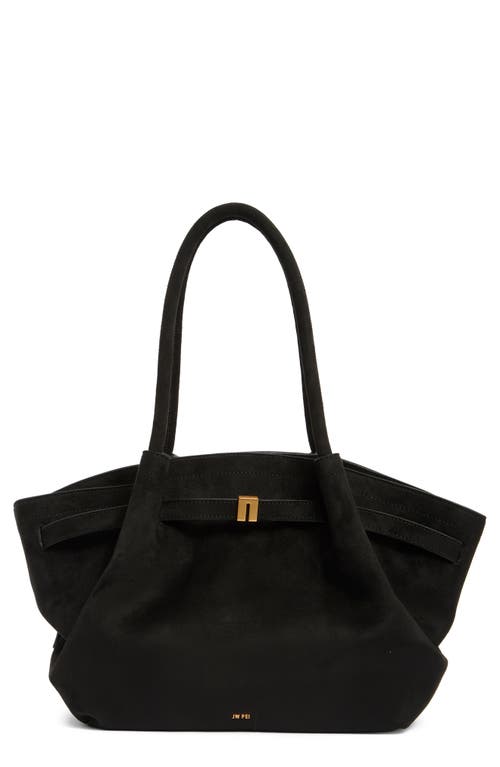 Jw Pei Medium Hana Faux Suede Tote In Black