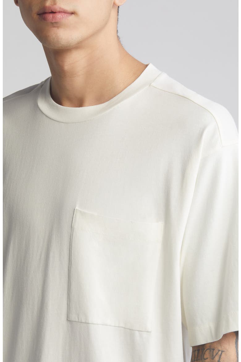 Washed Oversize Pocket T-Shirt, Alternate, color, IVORY EGRET