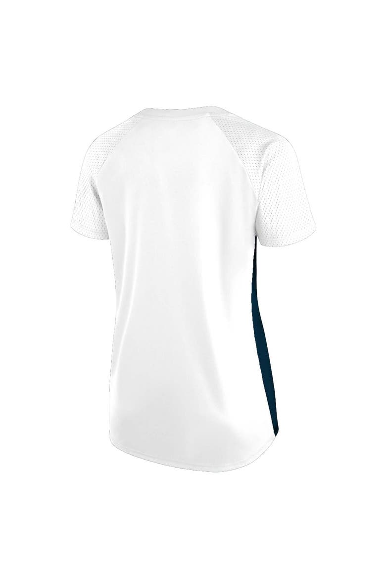 Women's Fanatics  White Dallas Cowboys Plus Size Glitter Lace-Up V- Neck T-Shirt, Alternate, color, White