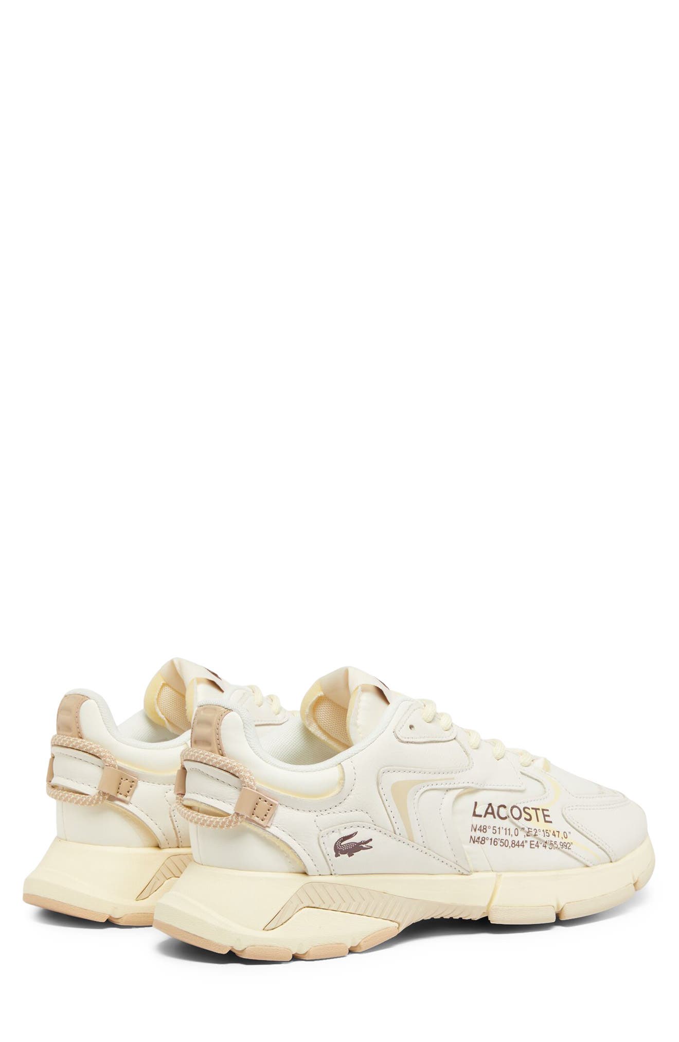 Lacoste L003 Neo 125 Sneaker, Alternate, color, Off White/ Light Brown