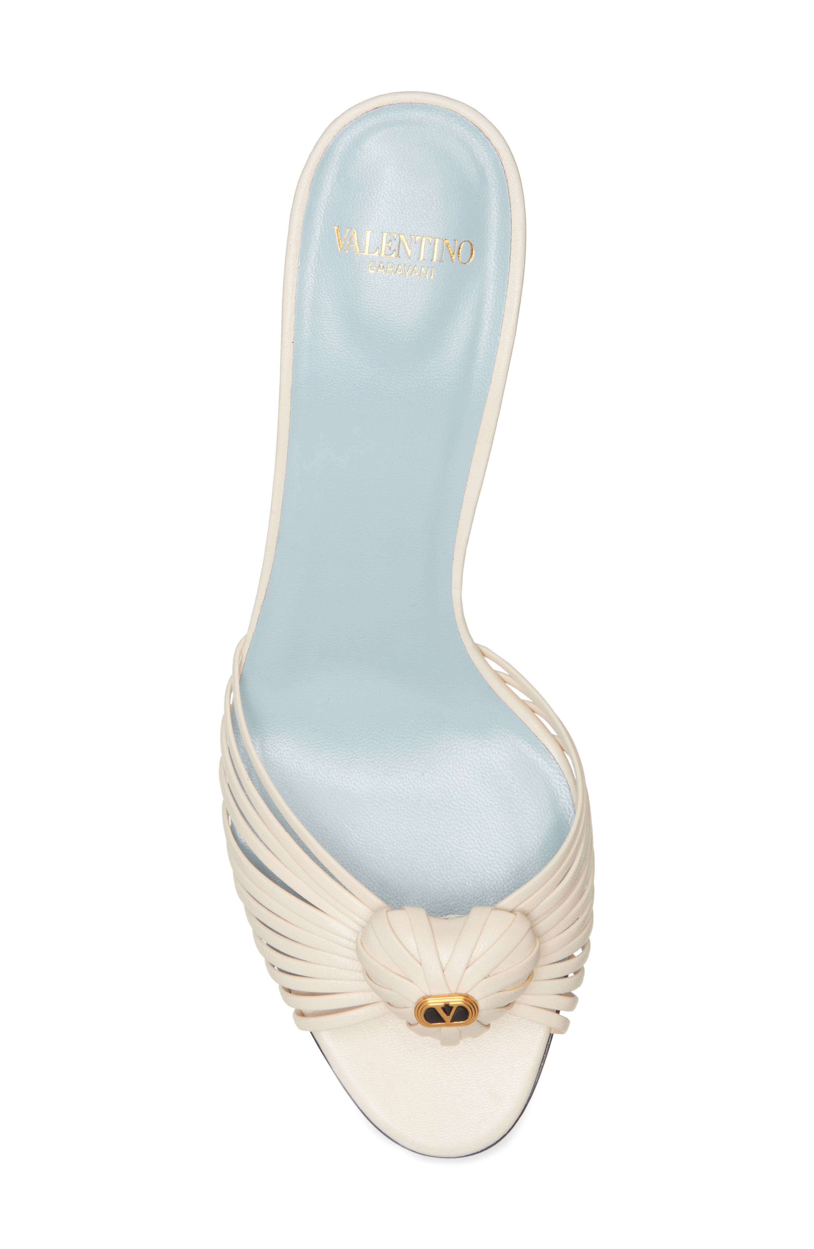 Valentino Garavani Royal Slide Sandal, Alternate, color, Butter White