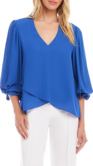 Karen Kane Crossover Hem Asymmetric Top