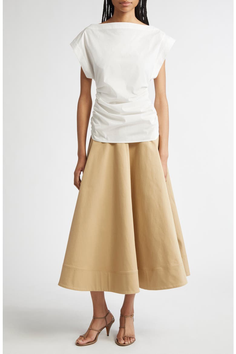 Nara Dolman Sleeve Cotton Top, Alternate, color, WHITE