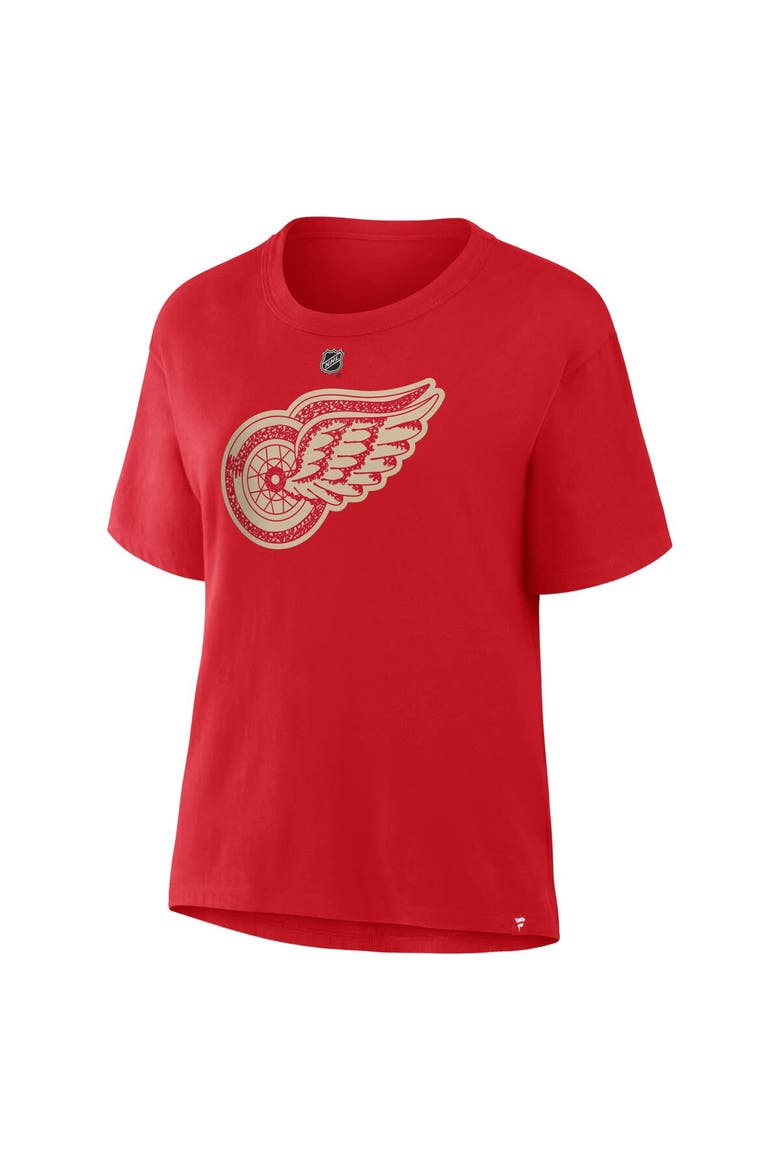 Women's Fanatics Alex DeBrincat Red Detroit Red Wings Authentic Stack Name & Number T-Shirt, Alternate, color, Red