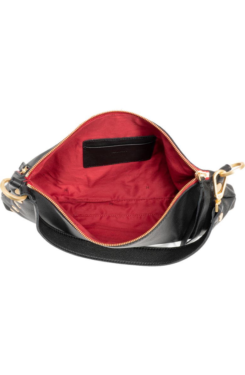 HAMMITT Kyle Medium Shoulder Bag, Alternate, color, Black/ Brushed Gold Red Zip