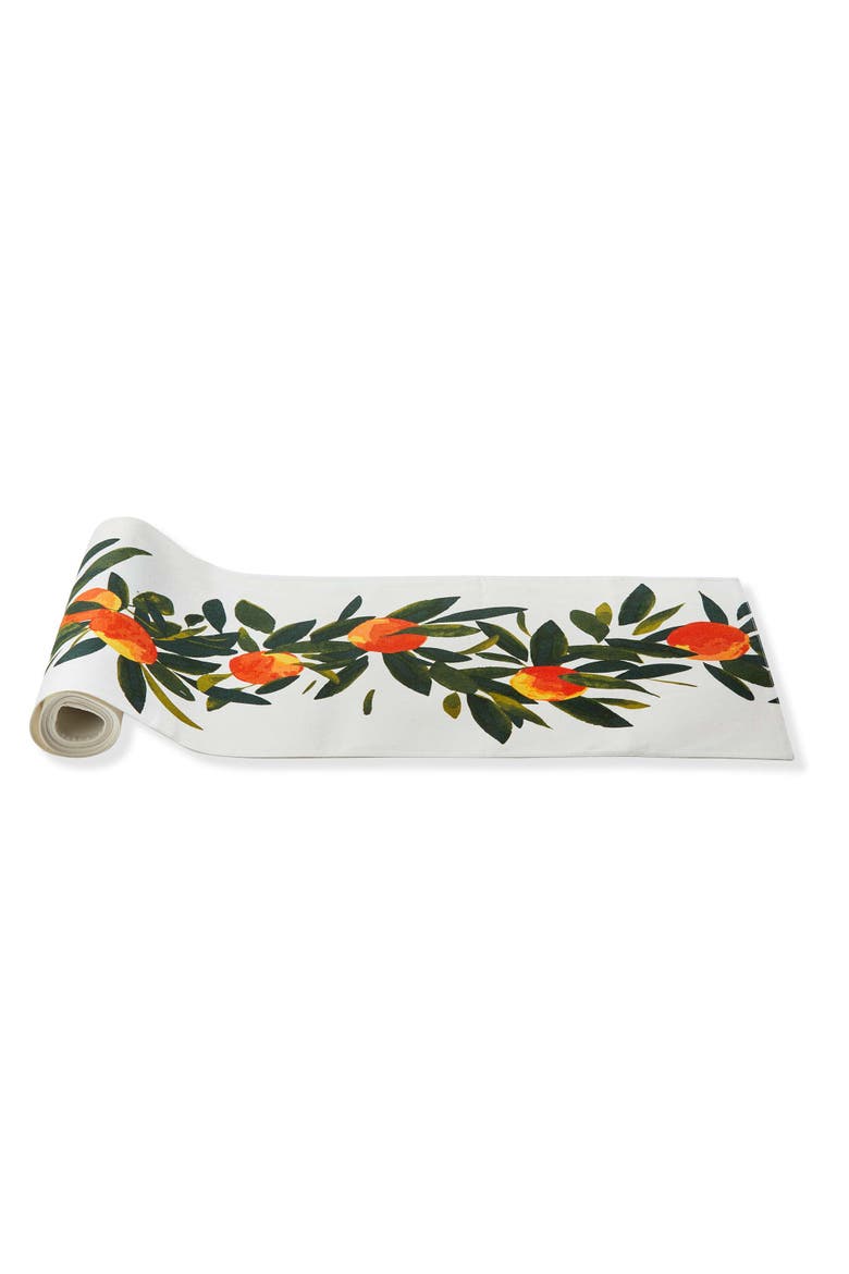 Citrus Grove Multicolor Cotton Table Runner for All Occasions, Main, color, Multicolored