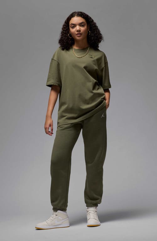 Nike Jordan Flight Essentials Oversized T-shirt In Medium Olive