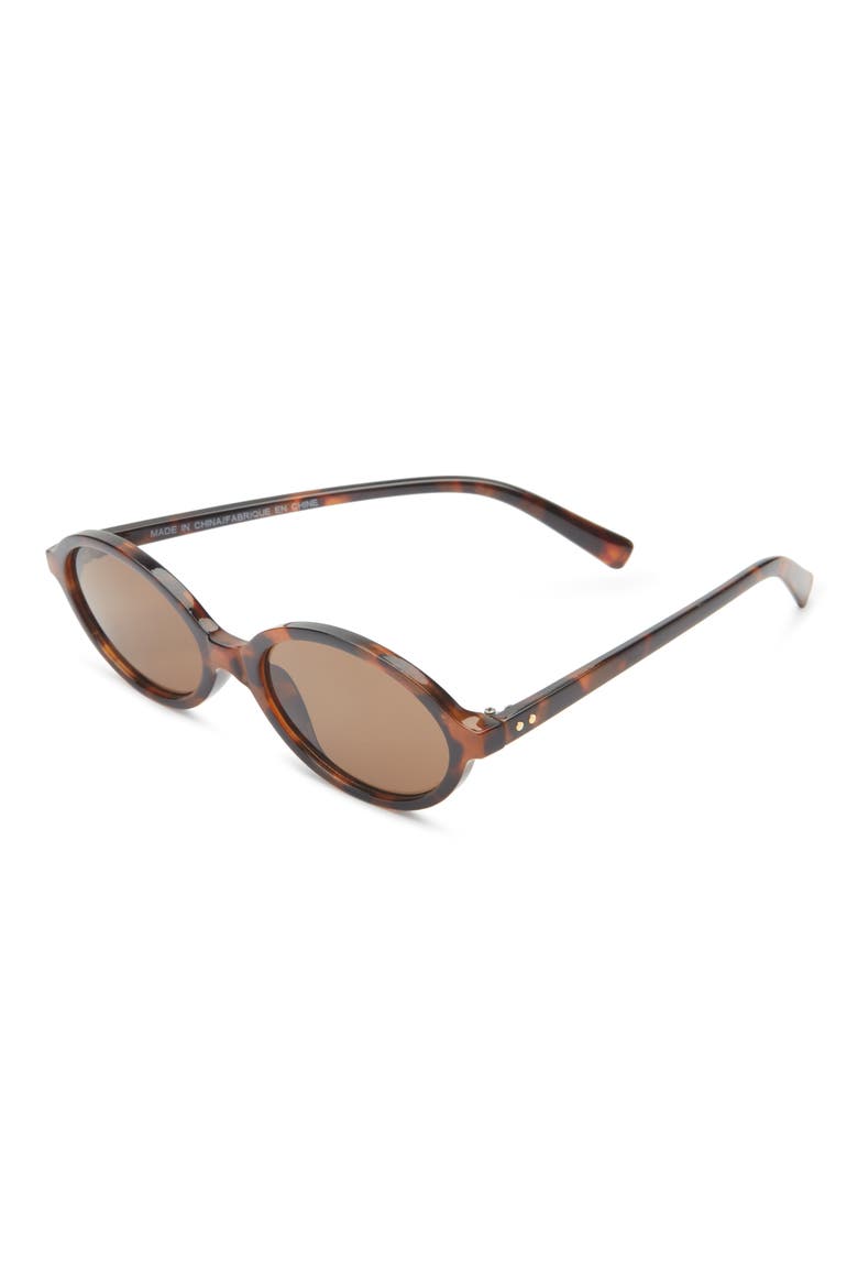 Retro Oval Sunglasses, Alternate, color, TORTOISE