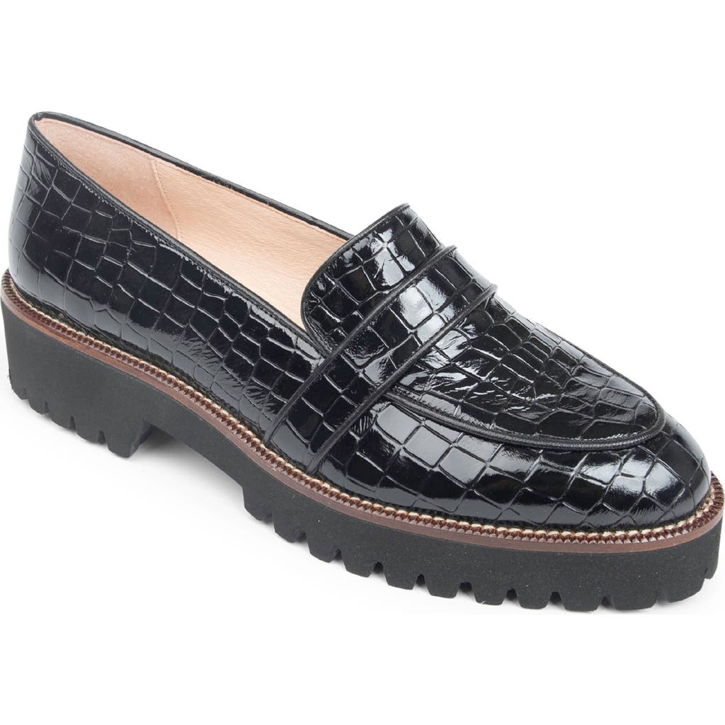 Patricia Green Vienna Lug Loafer In Black