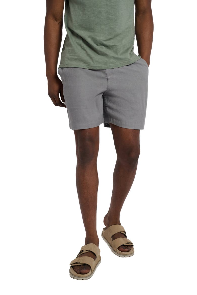 Classic Pull On Linen Short 6", Alternate, color, CHARCOAL GRAY