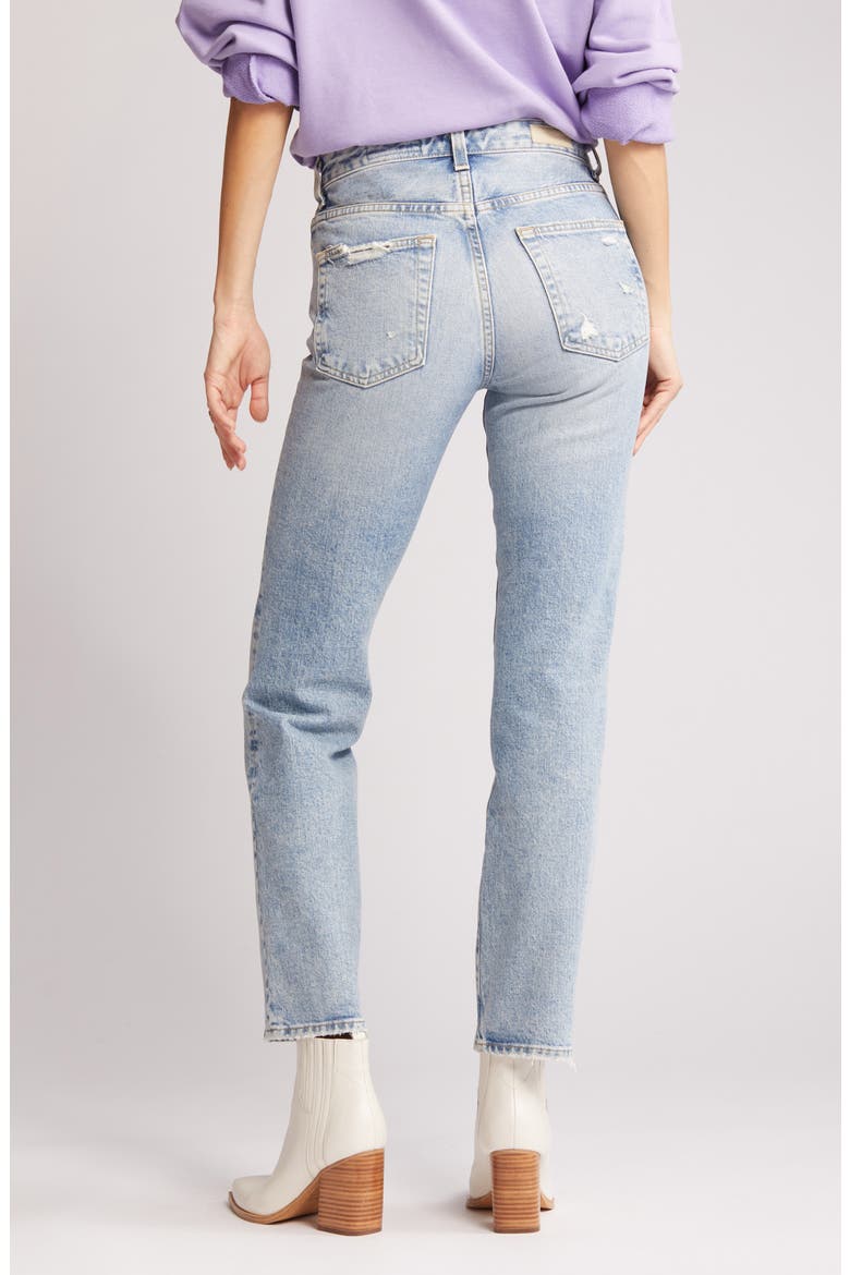 Saige Distressed Ankle Straight Leg Jeans, Alternate, color, APPARITION DESTRUCTED