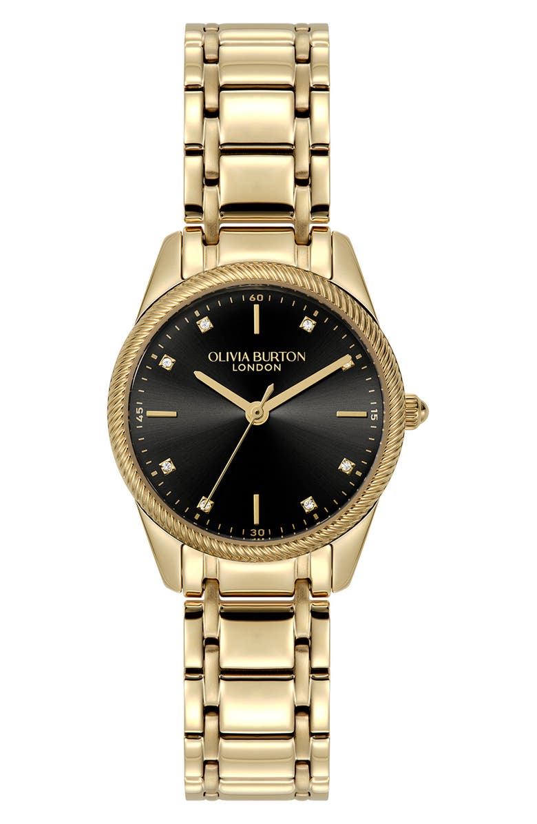 Olivia Burton Egerton Bracelet Watch, 28mm, Main, color, Gold/ Black