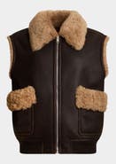 Bally Winter Capsule Vest in Leather And Shearling
