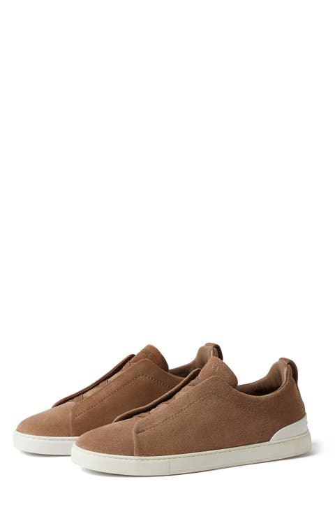 Triple Stitch Suede Slip-On Sneaker (Men)