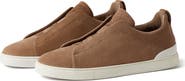 ZEGNA Triple Stitch Suede Slip-On Sneaker