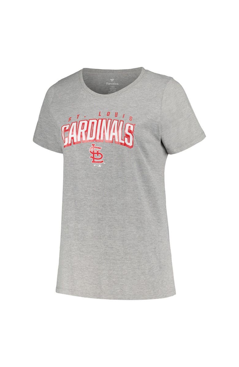 PROFILE Women's Profile Black/Heather Gray St. Louis Cardinals Plus Size T-Shirt Combo Pack, Alternate, color, Black