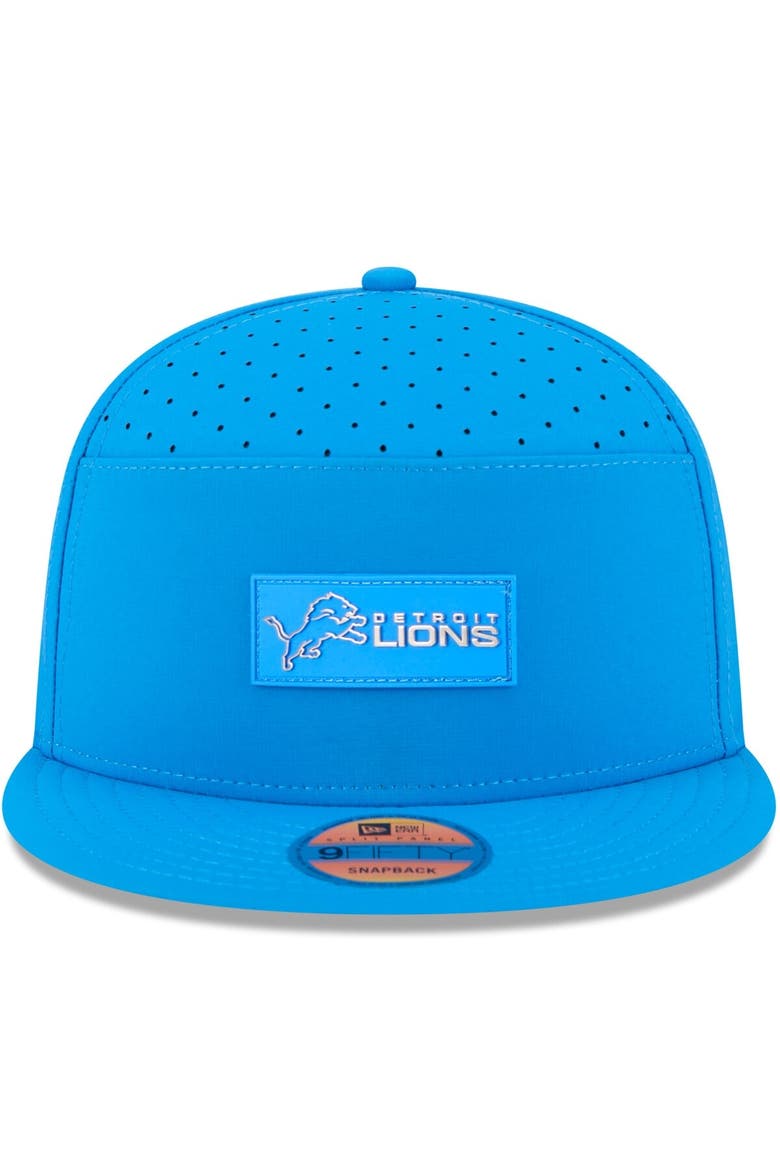 Men's New Era Blue Detroit Lions 2025 Sideline  Split Panel 9FIFTY Snapback Hat, Alternate, color, Blue
