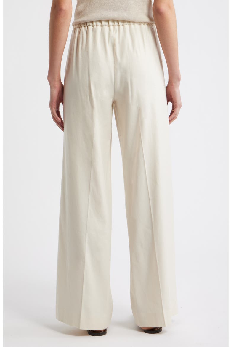 The Lennox Linen Blend Wide Leg Trousers, Alternate, color, IVORY BIRCH