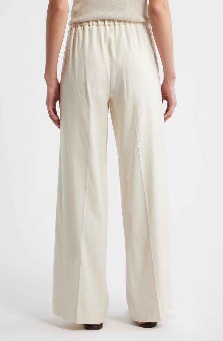 Nordstrom The Lennox Linen Blend Wide Leg Trousers, Alternate, color, Ivory Birch