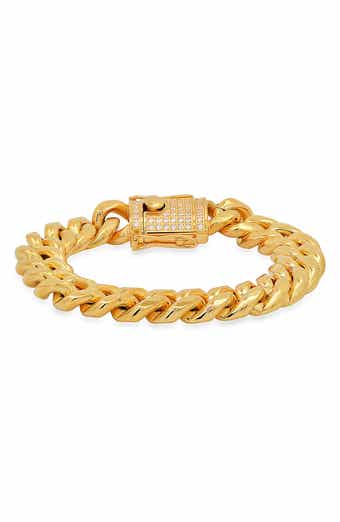 Men's 18k Gold Plated Curb Chain Bracelet