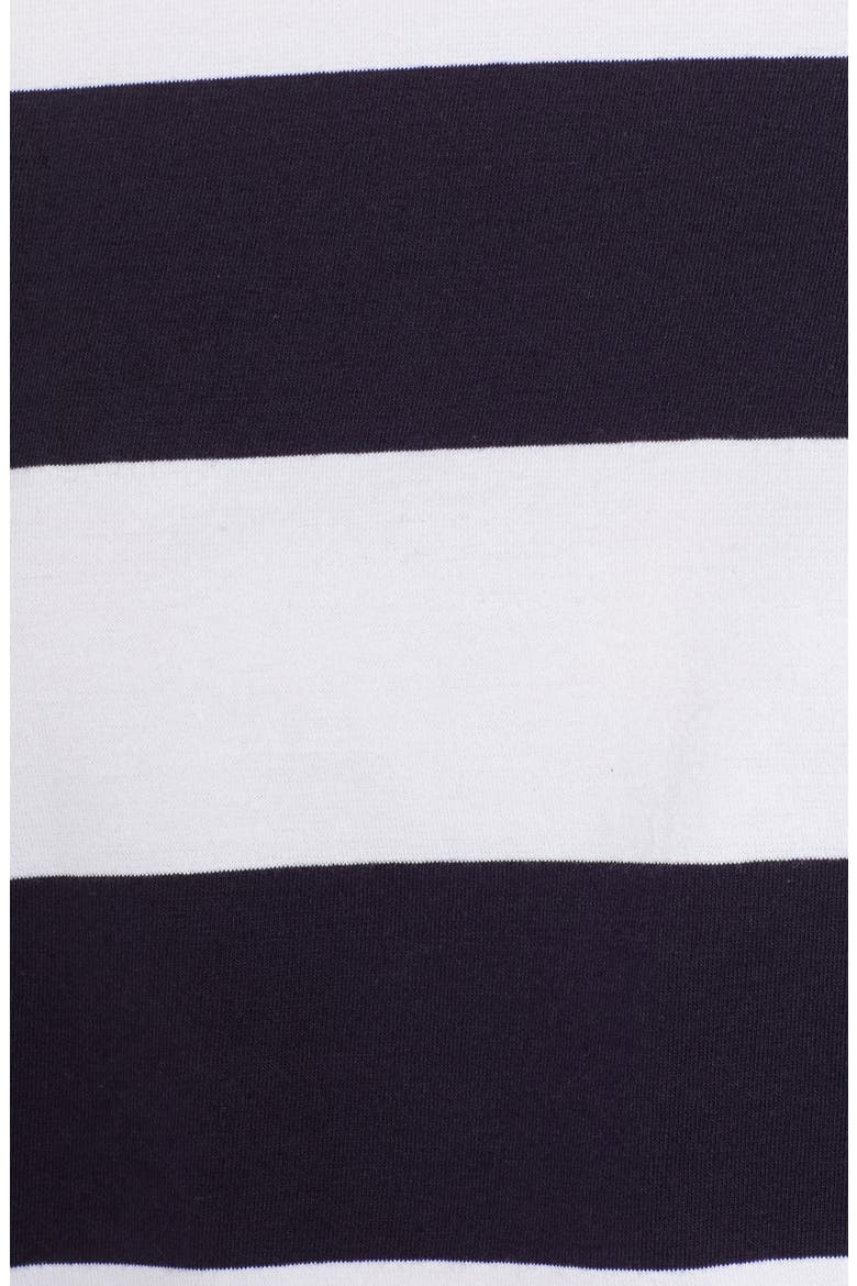Drew Stripe Drop Shoulder Crop Tee, Alternate, color, DEEP AEGEAN/ TRUE WHITE