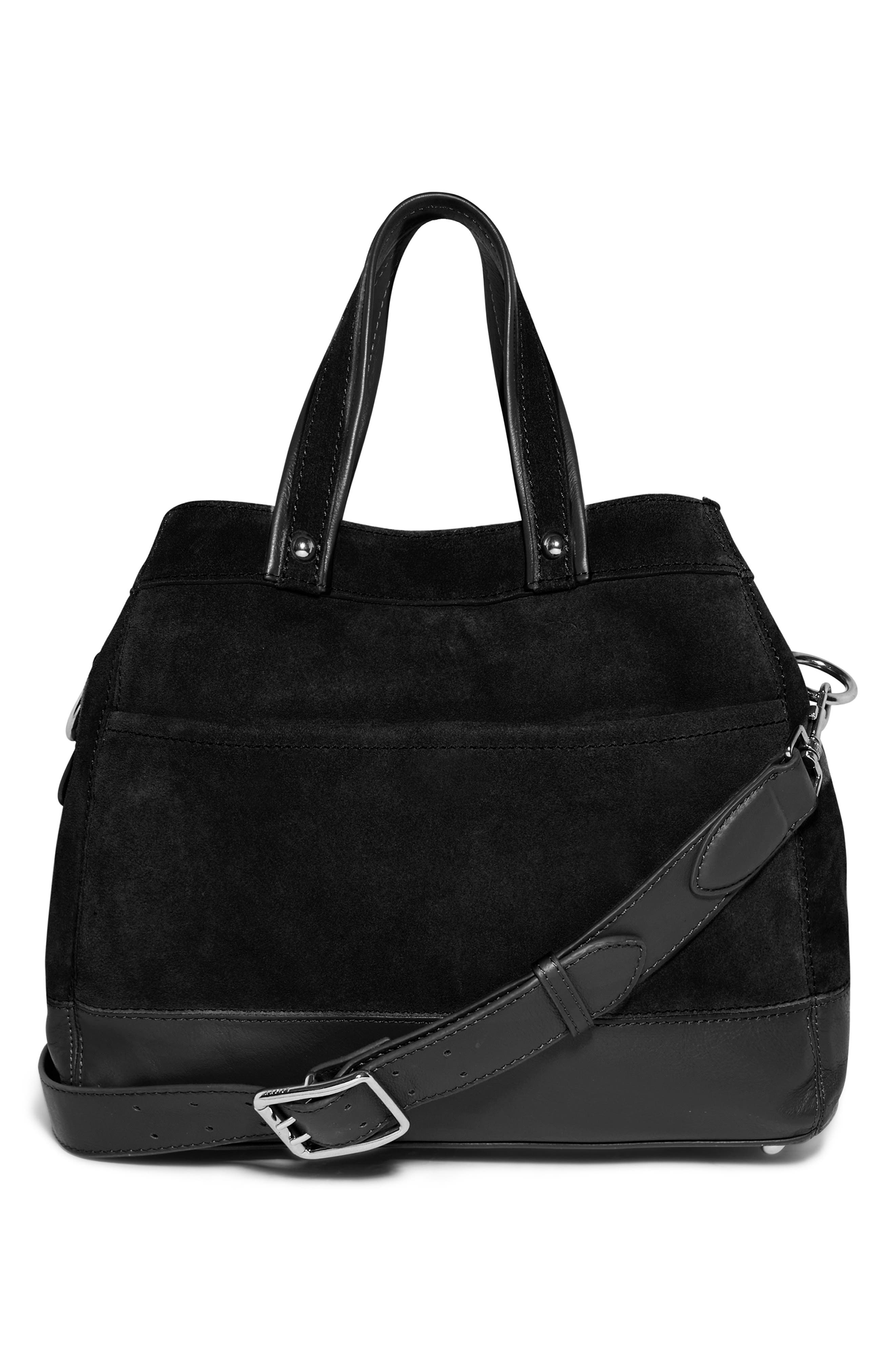 AIMEE Great Escape Convertible Shopper Bag, Alternate, color, Black Suede