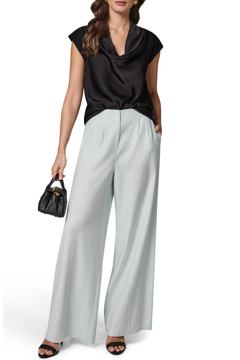 Wide Leg Linen Blend Pants, Alternate, color, SKYLIGHT