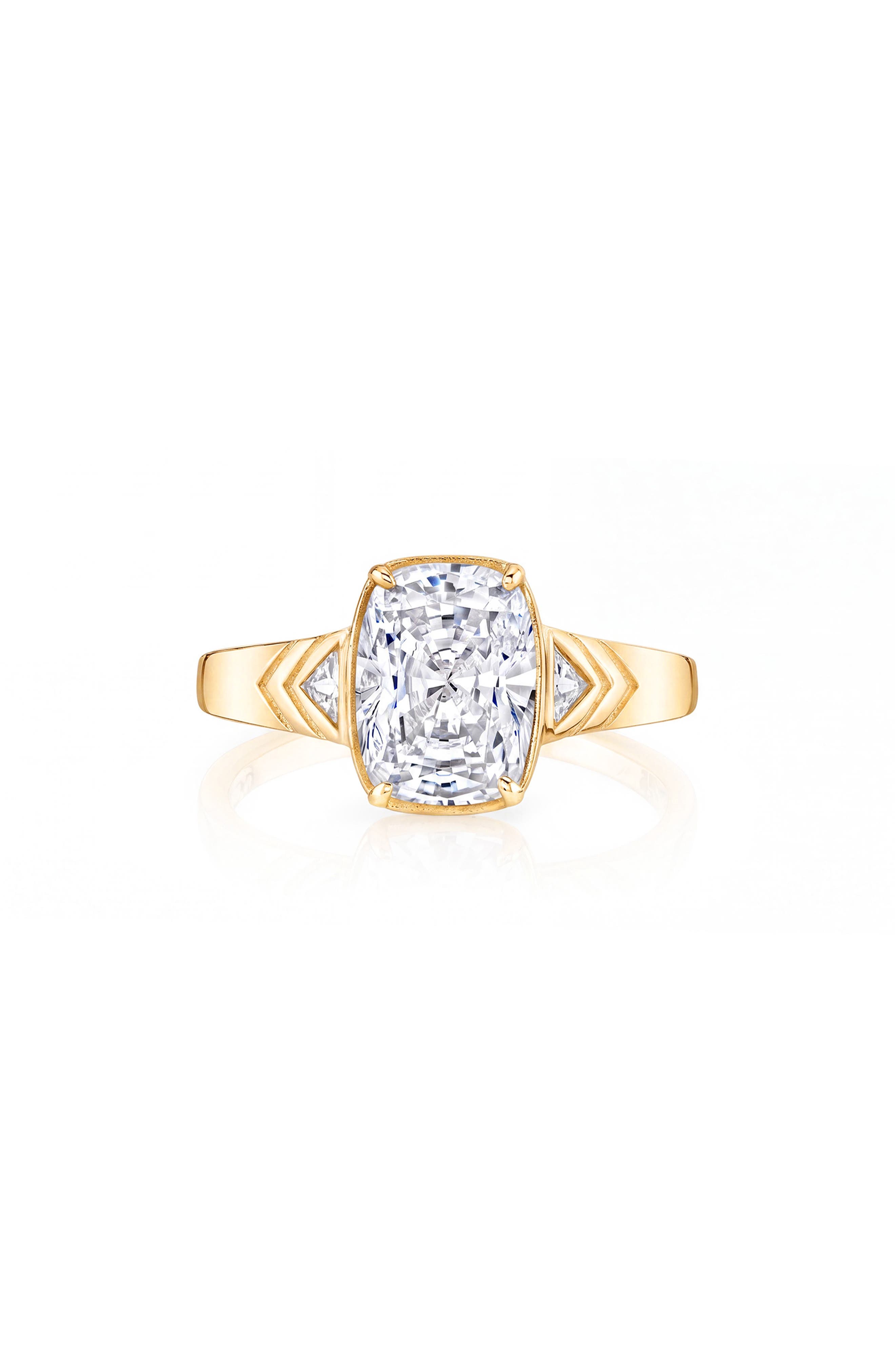 18 KT YELLOW GOLD CLEAR CZ