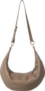 HYER GOODS Leather Convertible Hobo Crescent Ring Bag