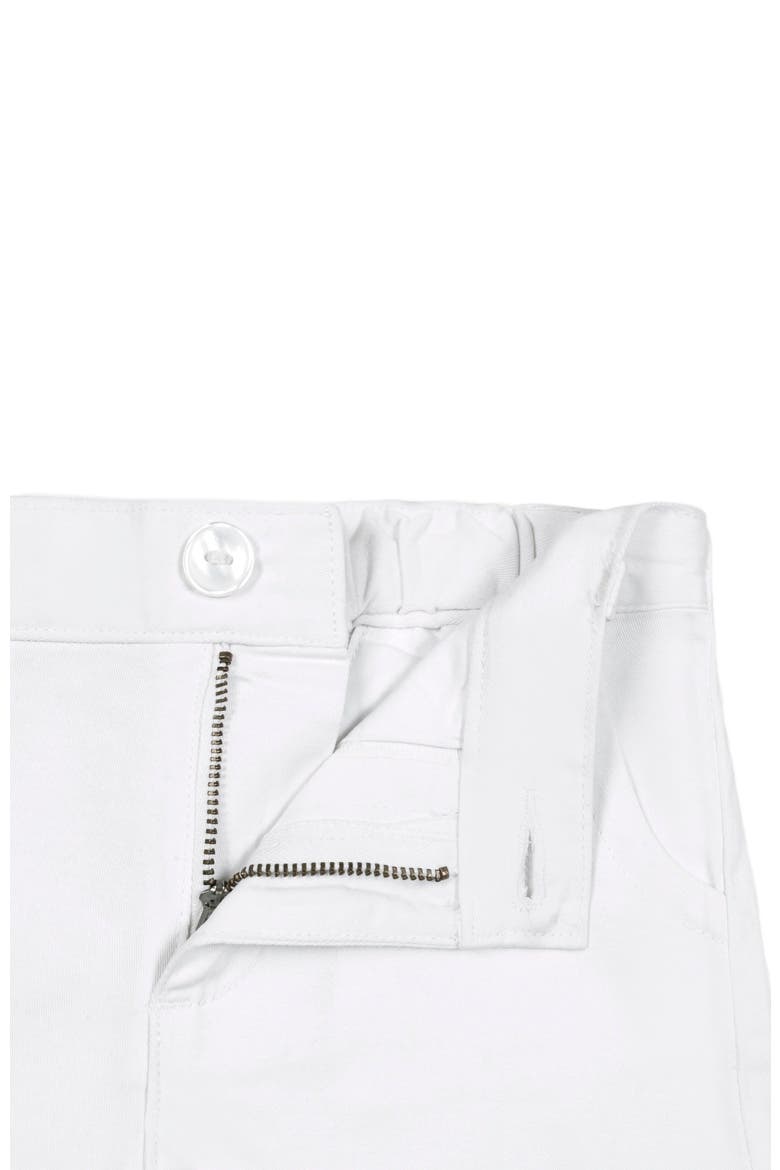 Girls' Organic Stretch Chino Short, Toddler, Alternate, color, White