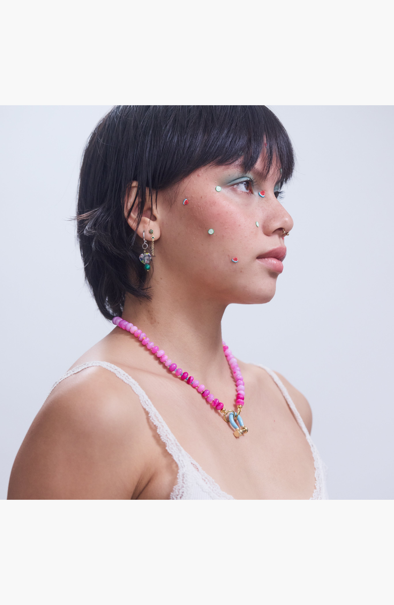 SHOP SPICY DAN Maui Pink Opal Gold Plated Necklace, Alternate, color, Pink