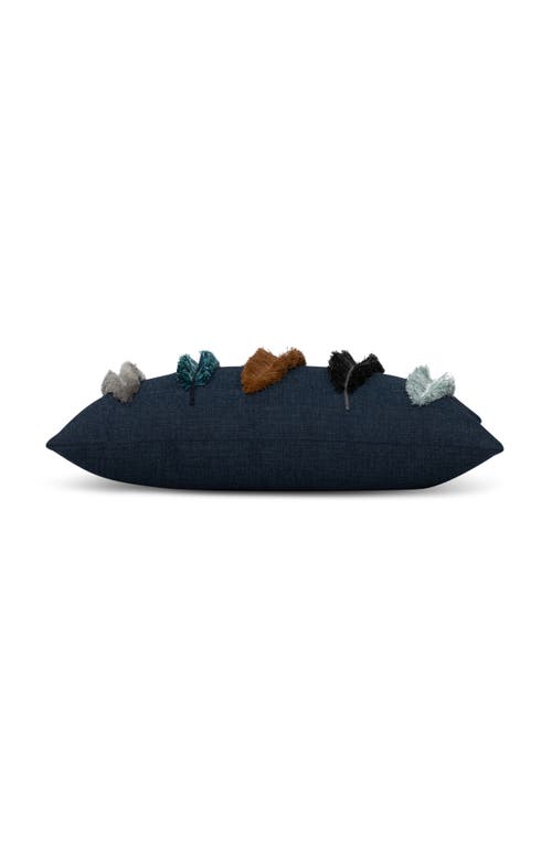 Elaine Smith Believe Handmade Feather Embroidered Applique Indoor & Outdoor Accent Pillow