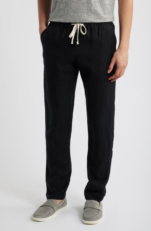 Alex Crane Bo Linen Drawstring Pants In Night