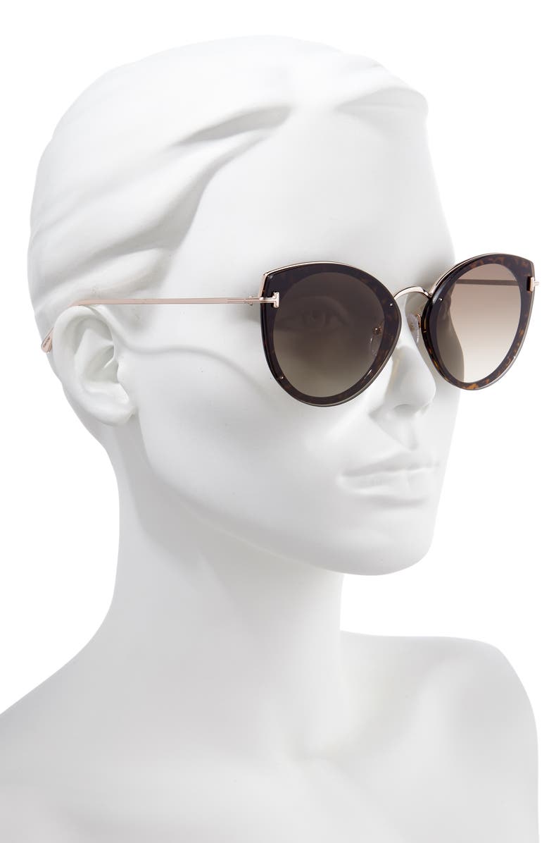 TOM FORD 63mm Cat Eye Sunglasses, Alternate, color,